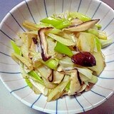 じゃがいもと椎茸とねぎの中華炒め